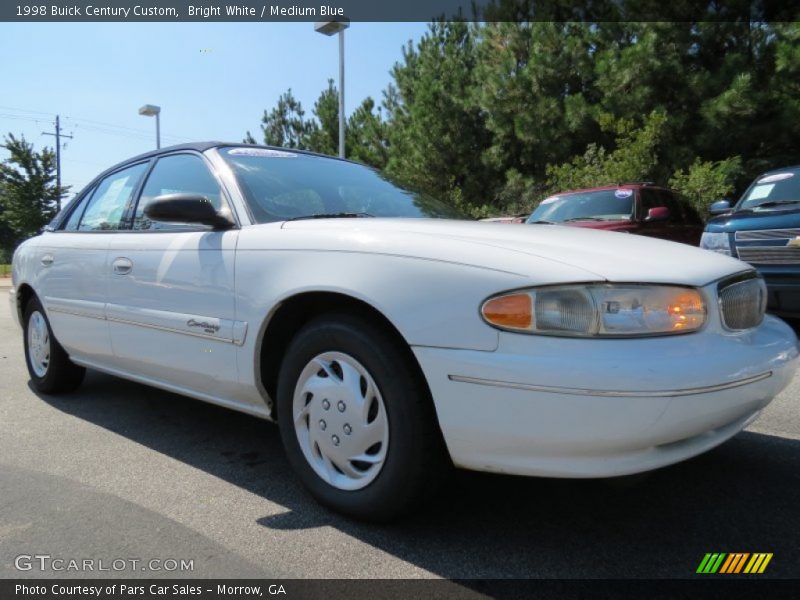 Bright White / Medium Blue 1998 Buick Century Custom