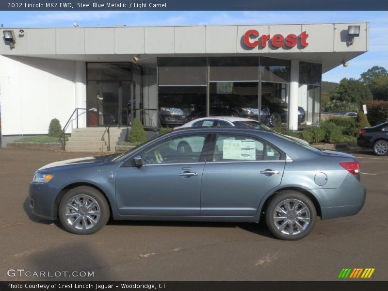Steel Blue Metallic / Light Camel 2012 Lincoln MKZ FWD
