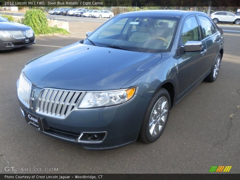 Steel Blue Metallic / Light Camel 2012 Lincoln MKZ FWD