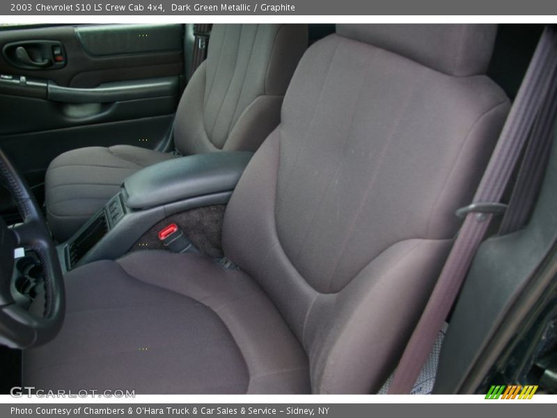 Dark Green Metallic / Graphite 2003 Chevrolet S10 LS Crew Cab 4x4