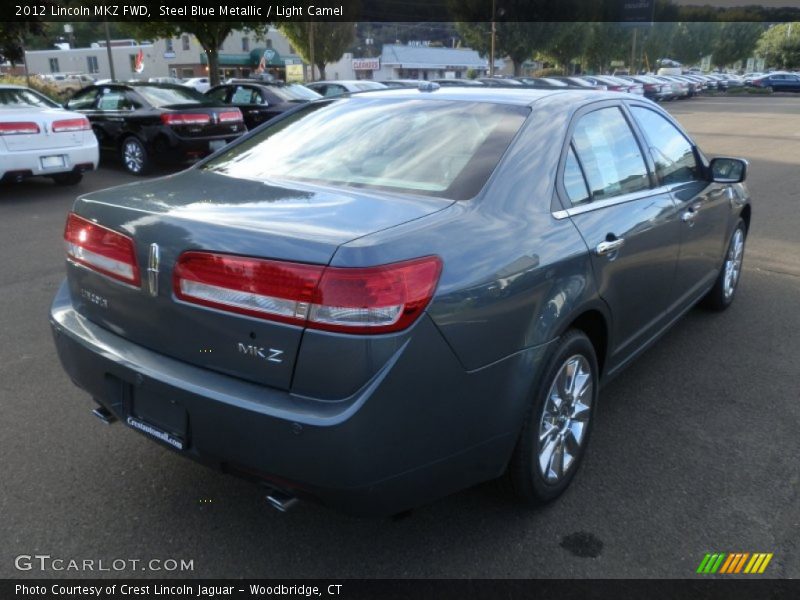 Steel Blue Metallic / Light Camel 2012 Lincoln MKZ FWD
