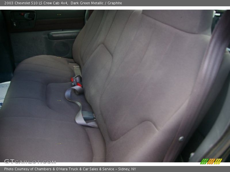 Dark Green Metallic / Graphite 2003 Chevrolet S10 LS Crew Cab 4x4