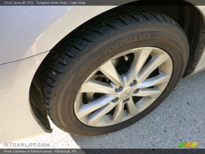 Tungsten Silver Pearl / Light Gray 2010 Lexus ES 350