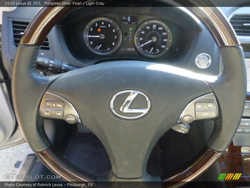 Tungsten Silver Pearl / Light Gray 2010 Lexus ES 350