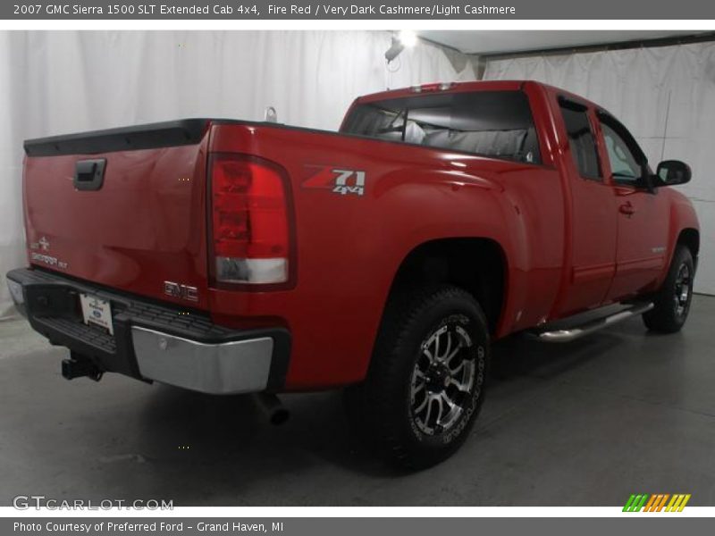 Fire Red / Very Dark Cashmere/Light Cashmere 2007 GMC Sierra 1500 SLT Extended Cab 4x4