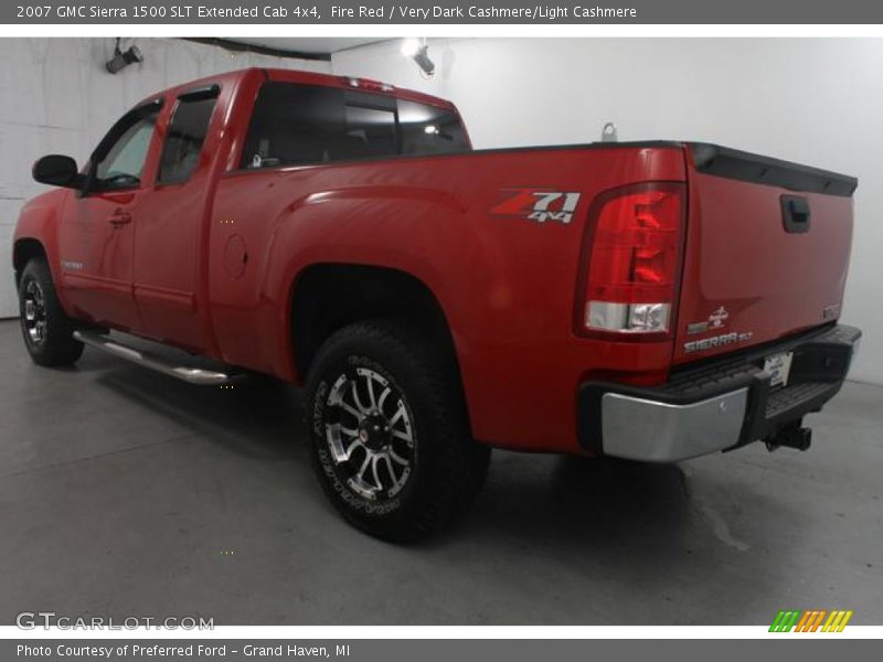 Fire Red / Very Dark Cashmere/Light Cashmere 2007 GMC Sierra 1500 SLT Extended Cab 4x4