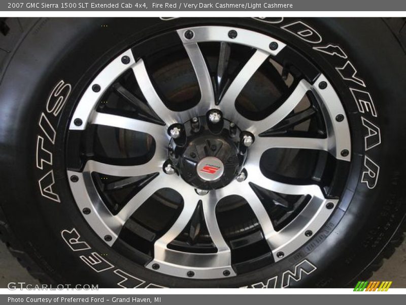 Fire Red / Very Dark Cashmere/Light Cashmere 2007 GMC Sierra 1500 SLT Extended Cab 4x4