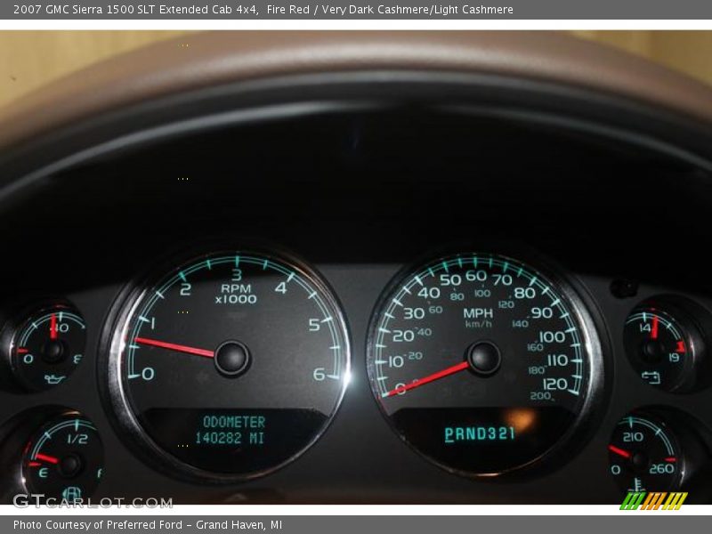 Fire Red / Very Dark Cashmere/Light Cashmere 2007 GMC Sierra 1500 SLT Extended Cab 4x4