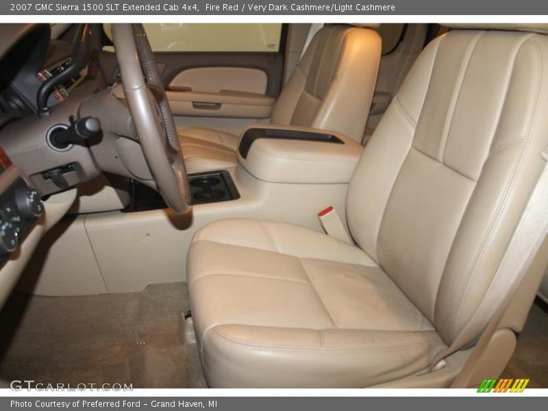Fire Red / Very Dark Cashmere/Light Cashmere 2007 GMC Sierra 1500 SLT Extended Cab 4x4