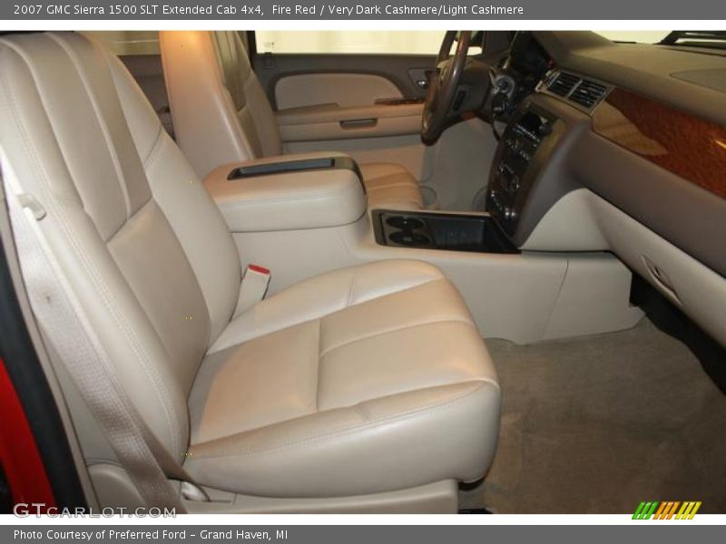 Fire Red / Very Dark Cashmere/Light Cashmere 2007 GMC Sierra 1500 SLT Extended Cab 4x4