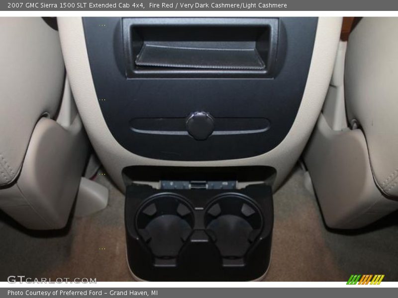 Fire Red / Very Dark Cashmere/Light Cashmere 2007 GMC Sierra 1500 SLT Extended Cab 4x4
