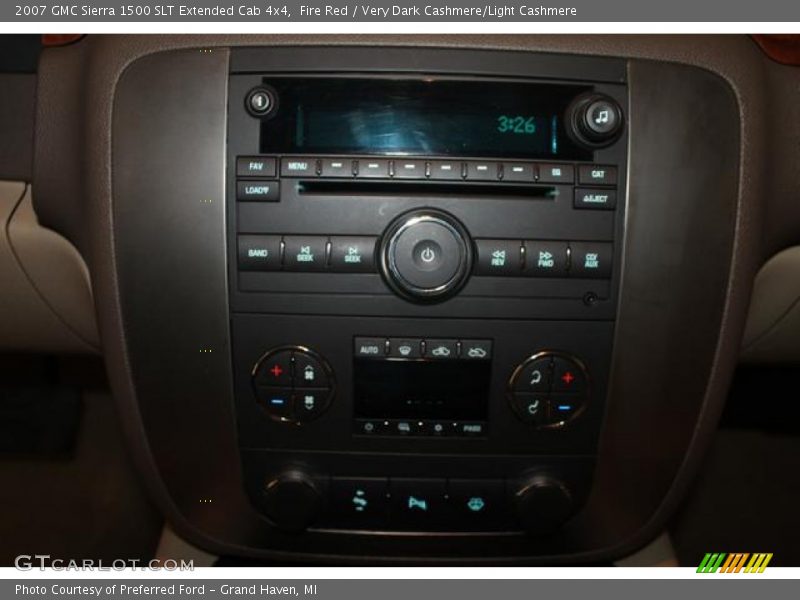 Fire Red / Very Dark Cashmere/Light Cashmere 2007 GMC Sierra 1500 SLT Extended Cab 4x4