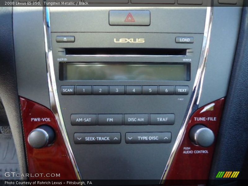Tungsten Metallic / Black 2008 Lexus ES 350