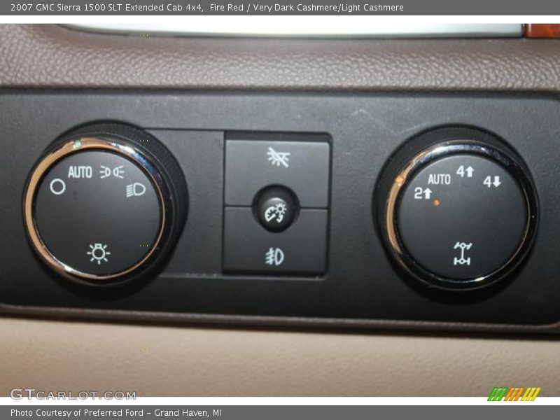 Fire Red / Very Dark Cashmere/Light Cashmere 2007 GMC Sierra 1500 SLT Extended Cab 4x4