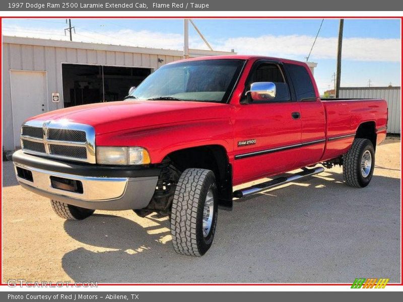 Flame Red / Taupe 1997 Dodge Ram 2500 Laramie Extended Cab