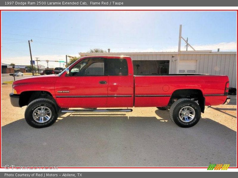 Flame Red / Taupe 1997 Dodge Ram 2500 Laramie Extended Cab