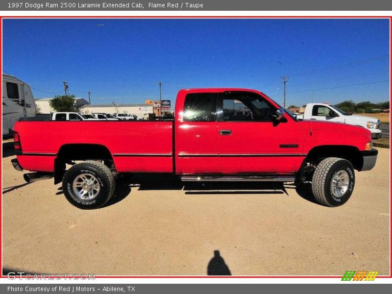 Flame Red / Taupe 1997 Dodge Ram 2500 Laramie Extended Cab