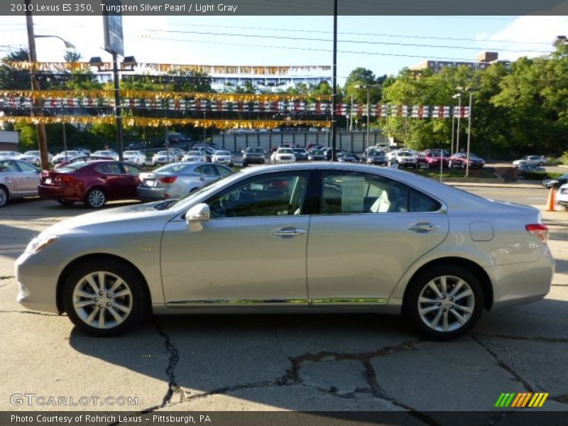 Tungsten Silver Pearl / Light Gray 2010 Lexus ES 350