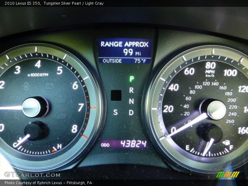Tungsten Silver Pearl / Light Gray 2010 Lexus ES 350