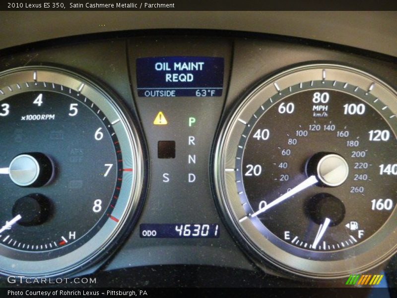 Satin Cashmere Metallic / Parchment 2010 Lexus ES 350