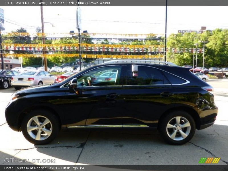 Obsidian Black / Black/Brown Walnut 2010 Lexus RX 350 AWD