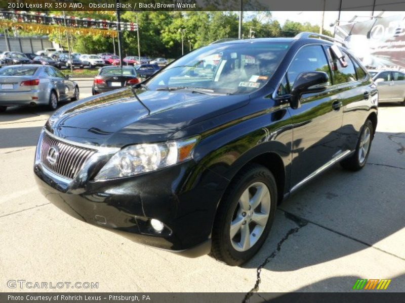 Obsidian Black / Black/Brown Walnut 2010 Lexus RX 350 AWD