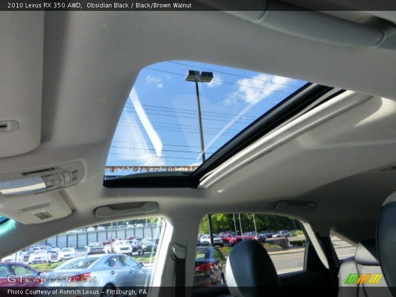 Obsidian Black / Black/Brown Walnut 2010 Lexus RX 350 AWD