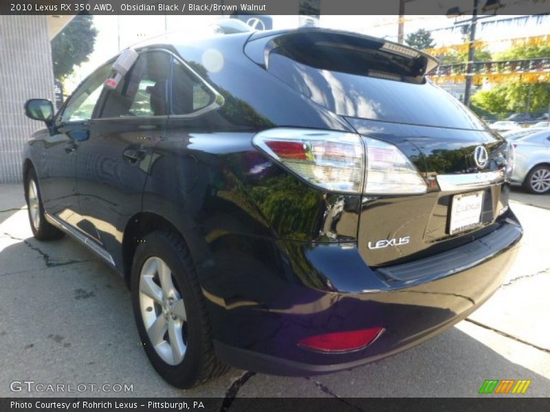 Obsidian Black / Black/Brown Walnut 2010 Lexus RX 350 AWD
