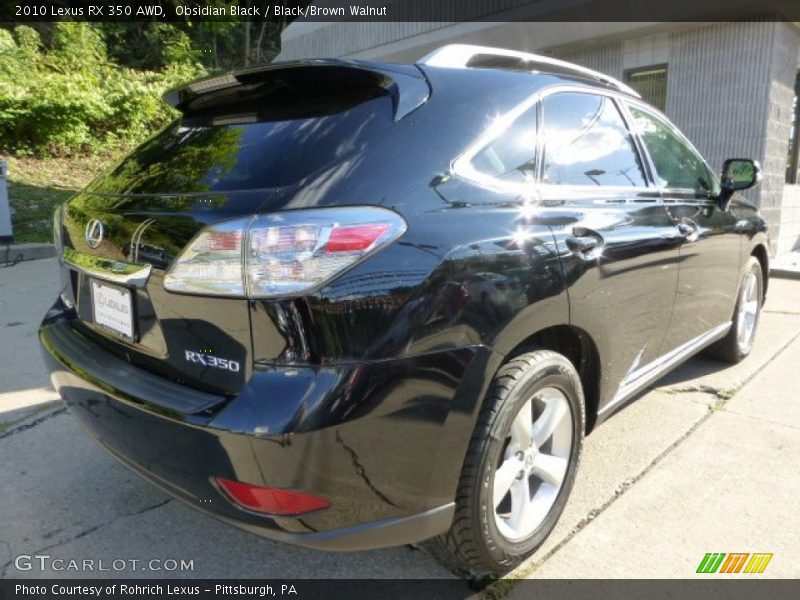 Obsidian Black / Black/Brown Walnut 2010 Lexus RX 350 AWD