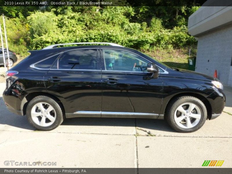 Obsidian Black / Black/Brown Walnut 2010 Lexus RX 350 AWD