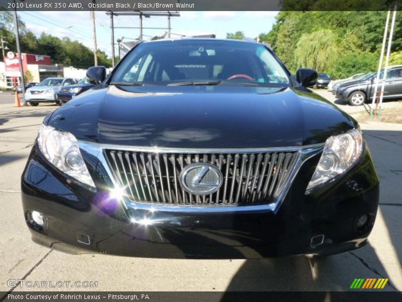 Obsidian Black / Black/Brown Walnut 2010 Lexus RX 350 AWD