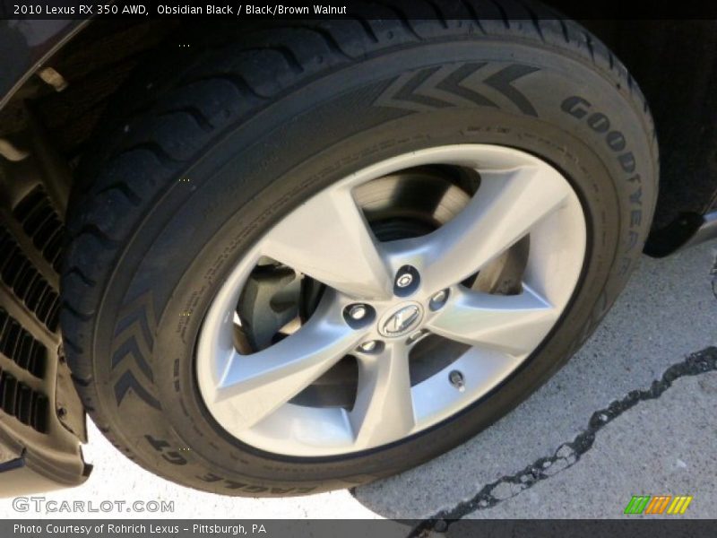Obsidian Black / Black/Brown Walnut 2010 Lexus RX 350 AWD