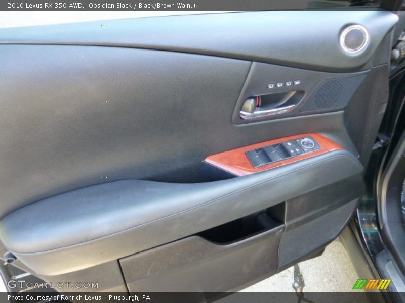 Obsidian Black / Black/Brown Walnut 2010 Lexus RX 350 AWD