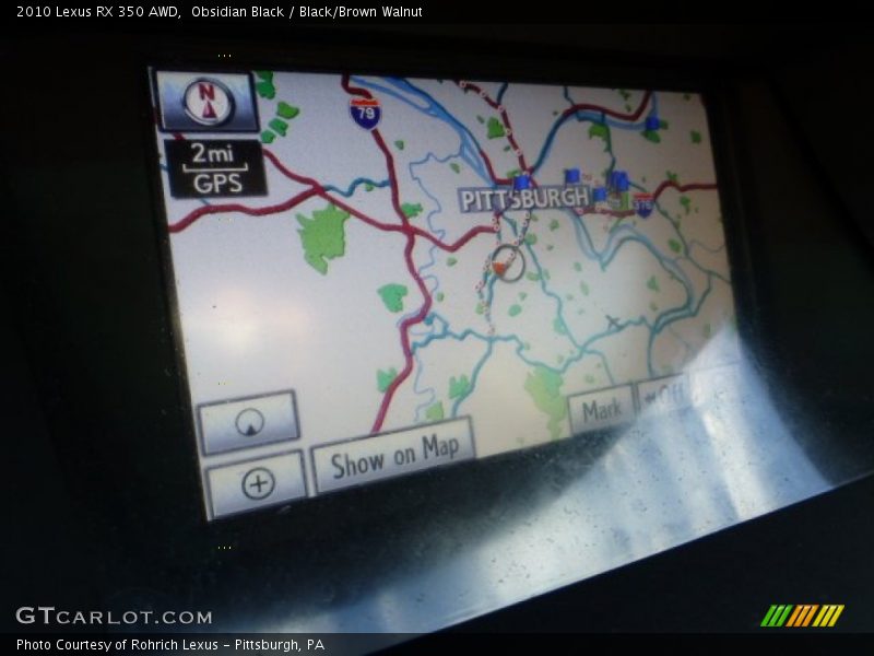 Obsidian Black / Black/Brown Walnut 2010 Lexus RX 350 AWD