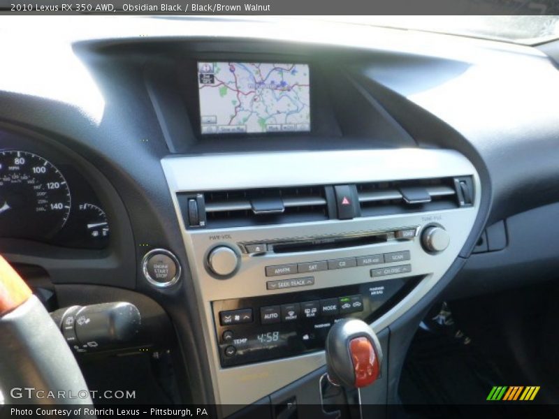 Obsidian Black / Black/Brown Walnut 2010 Lexus RX 350 AWD