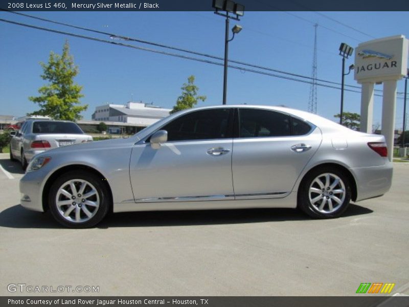Mercury Silver Metallic / Black 2008 Lexus LS 460