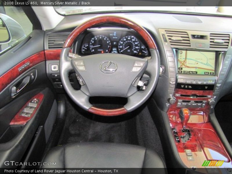 Mercury Silver Metallic / Black 2008 Lexus LS 460