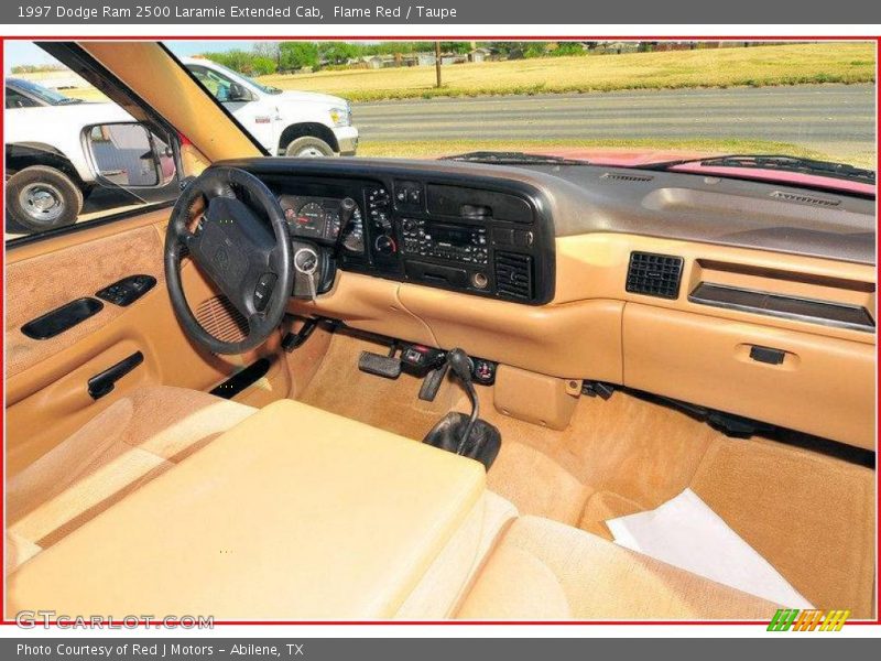 Flame Red / Taupe 1997 Dodge Ram 2500 Laramie Extended Cab