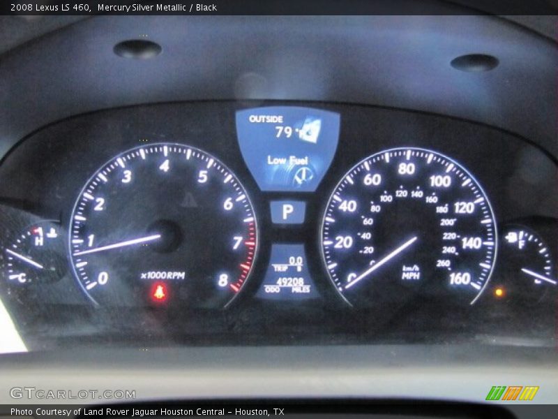 Mercury Silver Metallic / Black 2008 Lexus LS 460