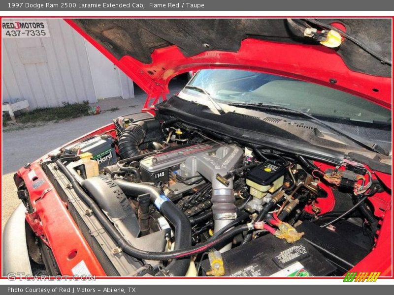 Flame Red / Taupe 1997 Dodge Ram 2500 Laramie Extended Cab