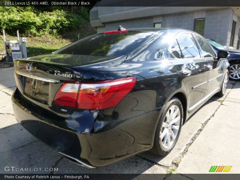 Obsidian Black / Black 2011 Lexus LS 460 AWD