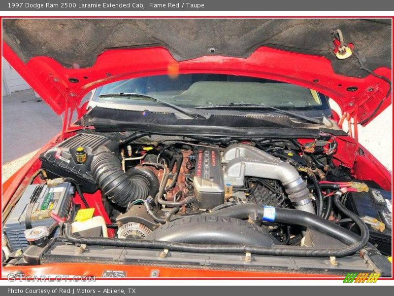 Flame Red / Taupe 1997 Dodge Ram 2500 Laramie Extended Cab