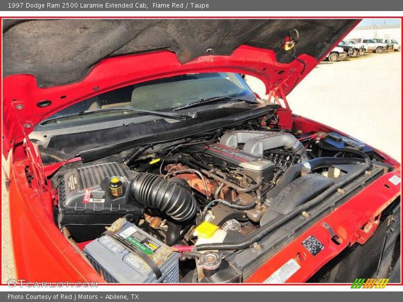 Flame Red / Taupe 1997 Dodge Ram 2500 Laramie Extended Cab