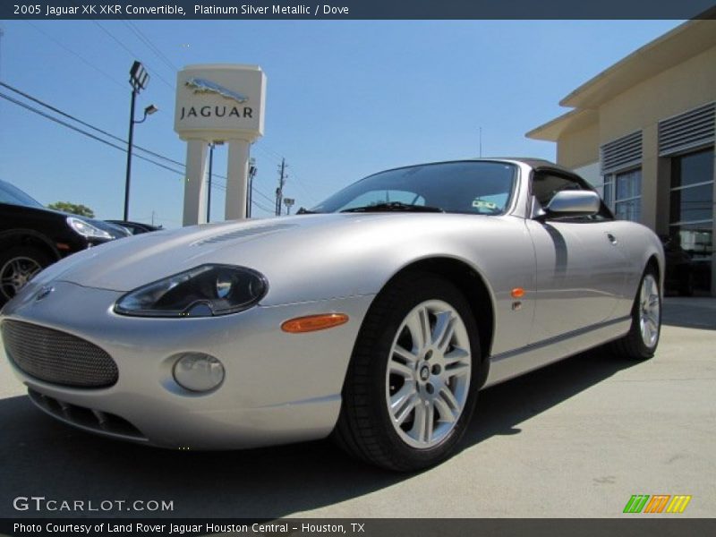 Platinum Silver Metallic / Dove 2005 Jaguar XK XKR Convertible
