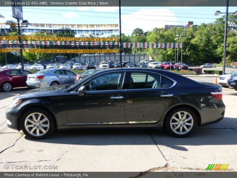 Smokey Granite Gray Mica / Black 2009 Lexus LS 460 AWD