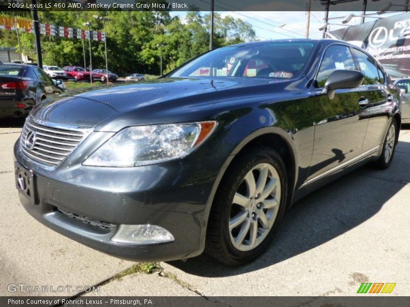 Smokey Granite Gray Mica / Black 2009 Lexus LS 460 AWD