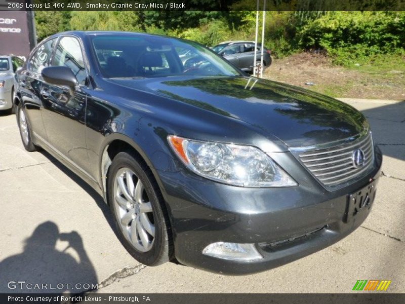 Smokey Granite Gray Mica / Black 2009 Lexus LS 460 AWD