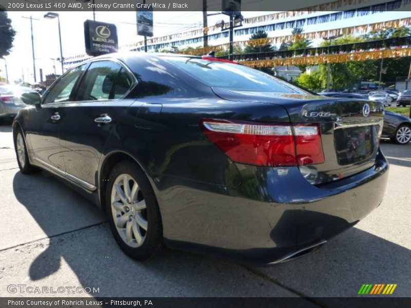 Smokey Granite Gray Mica / Black 2009 Lexus LS 460 AWD