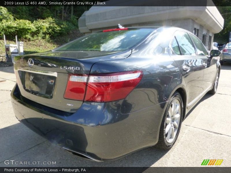 Smokey Granite Gray Mica / Black 2009 Lexus LS 460 AWD
