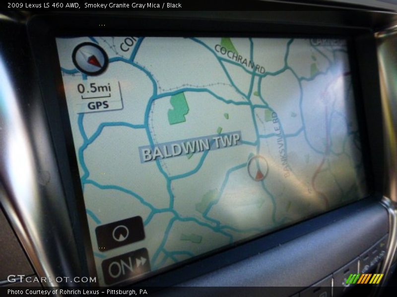 Smokey Granite Gray Mica / Black 2009 Lexus LS 460 AWD